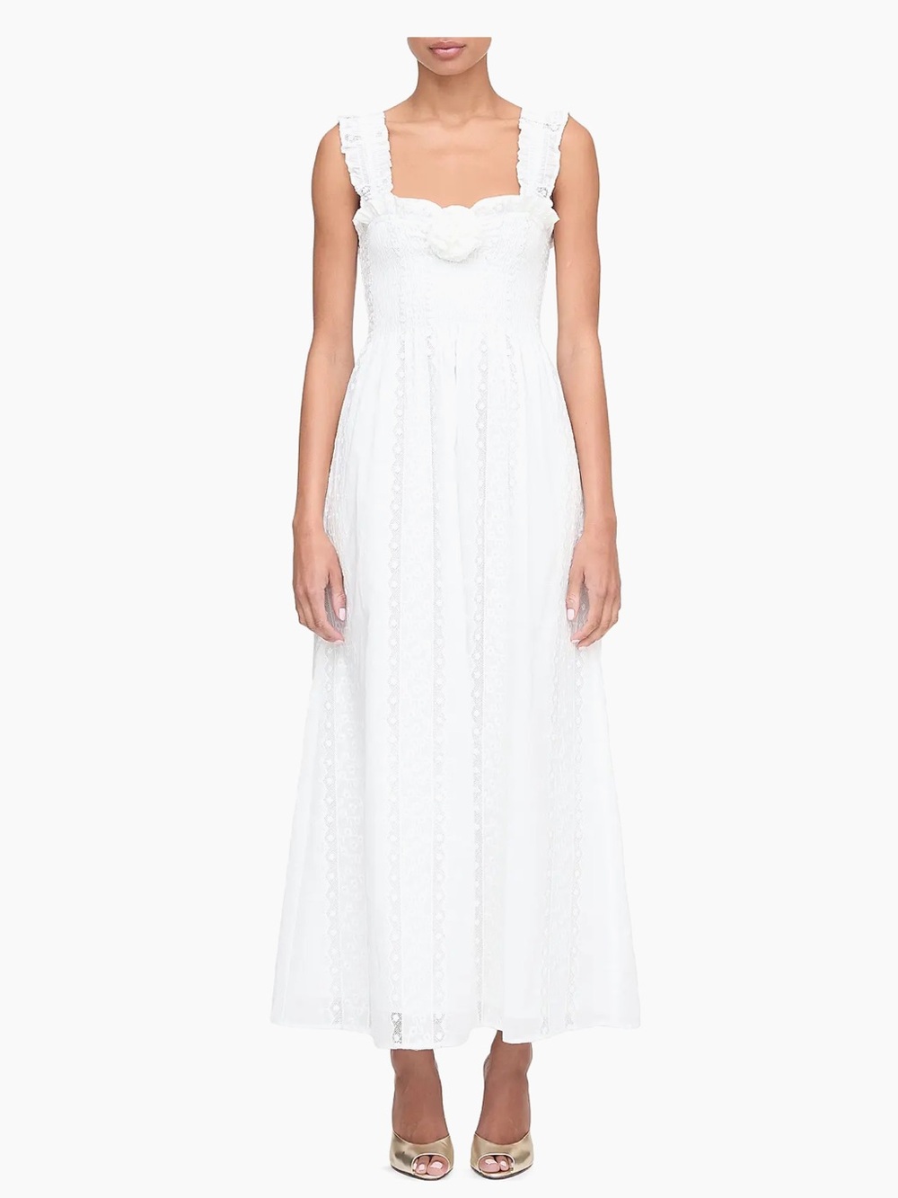 Hill House Rosetta White Lace Maxi Dress
